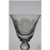 Image 4 : Antique Georgian era Jacobite wine glass with engraved with the white Jacobite rose and thistle on b