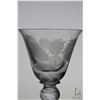 Image 5 : Antique Georgian era Jacobite wine glass with engraved with the white Jacobite rose and thistle on b