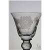Image 4 : Antique Georgian era Jacobite wine glass with engraved with the white Jacobite rose and thistle on b