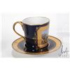 Image 5 : Antique Vincennes/ Sevres porcelain large 4 1/4" cup and fitted saucer. Cup depicts hand painted sce