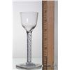 Image 3 : Antique Georgian cordial glass with ovoid shaped bowl and white air twist stem, circa 1740, 14.7cm i