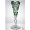 Image 1 : Antique Val St. Lambert Hubert Fourage "Vert de Chine" cut crystal footed glass vessel, circa 1908, 