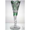 Image 2 : Antique Val St. Lambert Hubert Fourage "Vert de Chine" cut crystal footed glass vessel, circa 1908, 