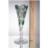 Image 3 : Antique Val St. Lambert Hubert Fourage "Vert de Chine" cut crystal footed glass vessel, circa 1908, 