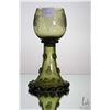 Image 1 : Antique German Roemer hock glass with hand blown, applied glass prunt decoration and etched graped a