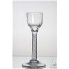 Image 2 : Antique Georgian cordial glass with ogee shaped bowl and white air twist stem, circa 1740, 14.3cm in