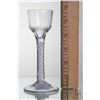 Image 4 : Antique Georgian cordial glass with ogee shaped bowl and white air twist stem, circa 1740, 14.3cm in