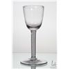 Image 2 : Antique Georgian cordial glass with cup shaped bowl and multi white air twist stem, circa 1740's, 14