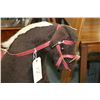 Image 2 : Vintage glider rocking horse marked Pegasus made in England. Complete with leather saddle, metal sti