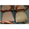 Image 2 : Set of six antique mahogany framed balloon back dining chairs.