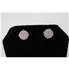 Image 1 : 14kt yellow gold and .40ct melee diamond earrings