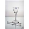 Image 1 : Antique Georgian cordial glass with bucket shaped bowl and multi opaque air twist stem on slightly c