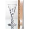 Image 2 : Antique William IV/ Victorian toastmasters glass with petal cut bowl and triple knob trapped bubble 