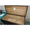 Image 2 : Cedar lined walnut blanket box made by The H.E. Furniture Co. Limited Ontario. With attached carved 