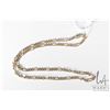 Image 1 : 14kt yellow gold flat curb neck chain, 18" in length
