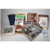 Image 1 : Tray lot of vintage ephemera including collectible Royalty magazines. Also two antique unframed phot