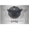 Image 1 : Artisan made, carved art glass eagle and moon sculpture on stainless stand by artist John Nutter 200