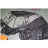 Image 1 : Golf cart enclosure cover with clear PVC windows, 106" X 45" X 58" plus a TotalPond waterfall pump, 