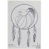Image 2 : Two original pieces of art including ink pen drawing titled "Shield of Courage" 12" X 8" and a stret