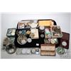 Image 1 : Tray lof watch parts including half completed watches, nonworking watches, watch faces, screws, jewe