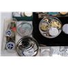 Image 3 : Tray lof watch parts including half completed watches, nonworking watches, watch faces, screws, jewe