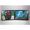 Image 1 : Two framed original acrylic on board including "Dignity" and "Totem Bear", both signed by artist Pat