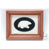 Image 1 : Framed caribou hair tufting " Roaming Bear" by artist Roxanne Fredlunch, March 98, Churchill, overal