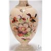 Image 2 : Antique hand painted Bristol glass vase with song bird, flowers and leaves, 10 1/2" in height
