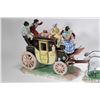 Image 2 : Hand painted Dresden porcelain stage coach "London to Brighton" including four horse, 28" in length 