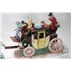 Image 8 : Hand painted Dresden porcelain stage coach "London to Brighton" including four horse, 28" in length 