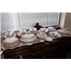 Image 1 : Large selection of antique semi porcelain dinnerware, transfer ware with hand painted ribbon and blu