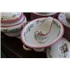Image 3 : Large selection of antique semi porcelain dinnerware, transfer ware with hand painted ribbon and blu