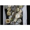 Image 3 : Tray lot of vintage watches including Bulova, faux Rolex, Le Roy, Mentor, Rodania, Cardinal, Hamilto