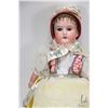 Image 2 : Antique Heubach bisque head doll. with replaced, hand carved wooden feet and hands, threaded blue gl