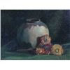Image 2 : Gilt framed antique oil on board still-life, painting, signed by artist Bards, 10" X 13"