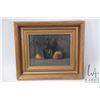 Image 1 : Antique oil on canvas still-life painting, no artist signature seen, 8" X 10"