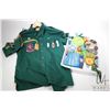 Image 1 : Selection of vintage Boy Scouts collectibles including Boys size 14 1/2 shirt with twenty one sewn o