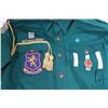 Image 3 : Selection of vintage Boy Scouts collectibles including Boys size 14 1/2 shirt with twenty one sewn o