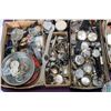 Image 2 : Tray lot of watch parts including half completed and/or non working watches, movements, screws, jewe