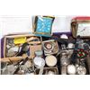 Image 5 : Tray lot of watch parts including half completed and/or non working watches, movements, screws, jewe