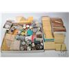 Image 1 : Tray lot of watch parts including, half completed and/or non working watches, screws, movements, mai