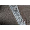 Image 3 : Sculpted wool salmon pink area carpet with fringed edges, 46" X 74"