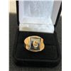 Image 1 : 14K MENS SIGNATE RING WITH HEMATITE 9.4G