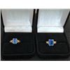 Image 1 : 2-10K LADIES RINGS WITH BLUE PASTE