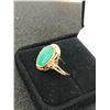 Image 2 : 14K LADIES RING WITH GREEN CHALCEDONY