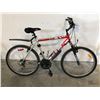 Image 2 : SUPERCYCLE XTI-18 RED/GREY 21 SPEED FRONT SUSPENSION MOUNTAIN BIKE