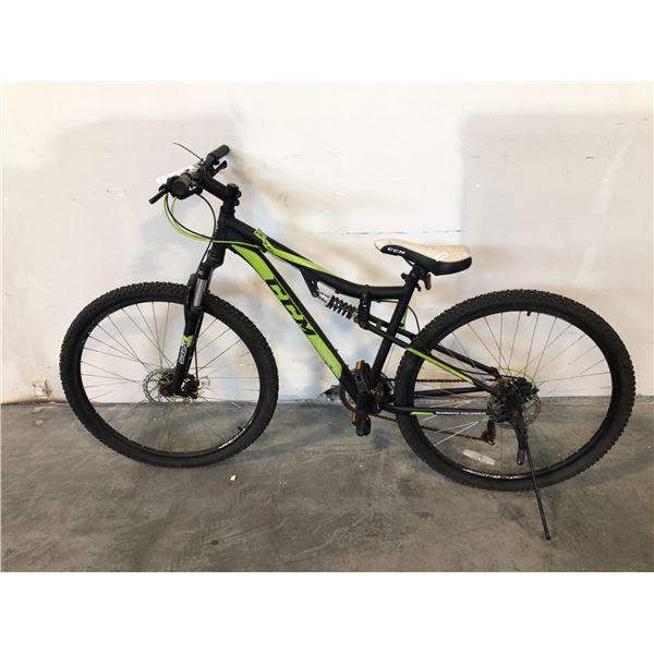 CCM BLACK/GREEN 18 SPEED FRONT SUSPENSION  MOUNTAIN BIKE