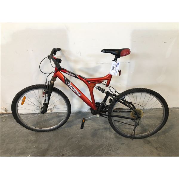 AVALANCHE TECHPRO RED 18 SPEED FULL SUSPENSION MOUNTAIN BIKE