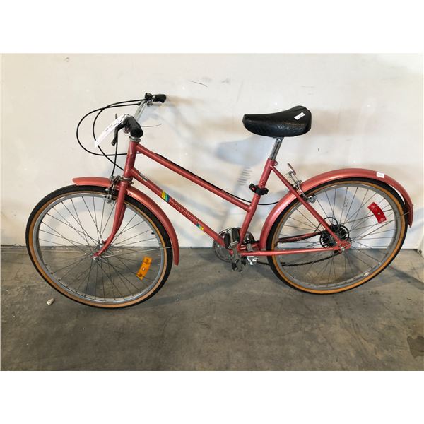 SKYLINE RED 5 SPEED CRUISER BIKE