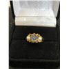 Image 1 : 14K RING WITH SAPPHIRE AND PEARLS